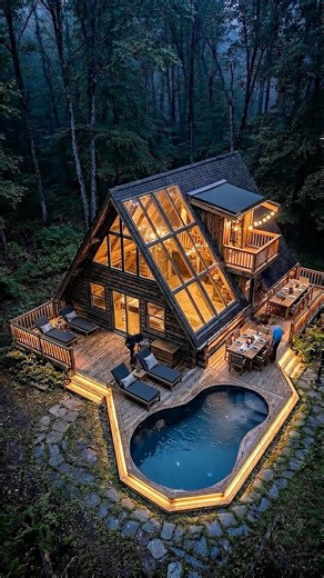 Destroyed Cabin Gets Insane A-Frame Luxury Makeover Deep in the Woods #transformation #build #aframe