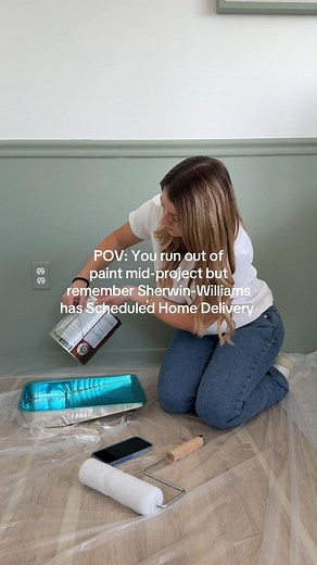 Color and supplies at your door! Enjoy Scheduled Home Delivery when you a place a qualifying order. Learn more and shop online: https://bit.ly/3HsuZU0 | Sherwin-Williams