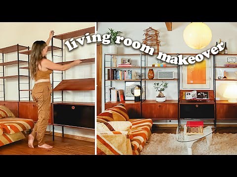 thrifting my ENTIRE mcm living room makeover