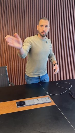 3.4K views · 46 reactions | Upgrade your meetings with TechVision’s smart table—integrated screen, intuitive keypad, and seamless connectivity for ultimate efficiency! ⚡ #TechVision #smartmeetings | TechVision - Smart Home Automation & Security | Facebook