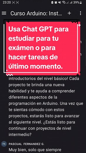 Chat GPT apk android ya disponible en Playstore, para que puedas sacarle mayor provecho... #estudiantes #examen #android