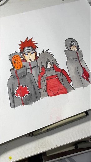 Drawing pain akatsuki || Itachi uchiha drawing || madara uchiha drawing || obito uchiha #naruto