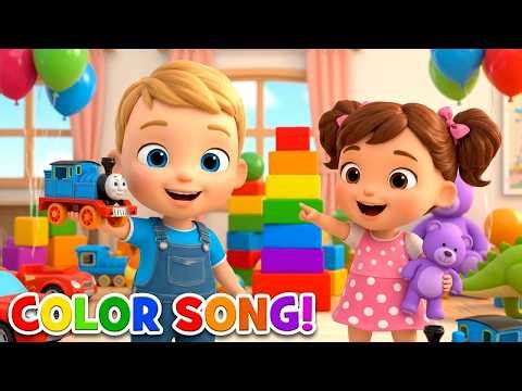 Colorful Toys Song for Kids 🌈 | Learn Colors, Shapes & Objects