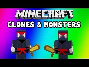 Minecraft Funny Moments - Clone Glitch, Monsters (EPIC Noob Adventures: Clones & Monsters)