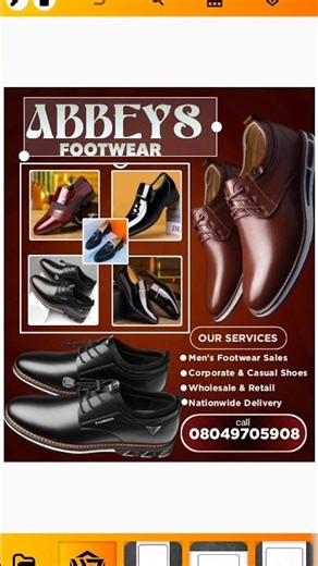 SHOE FLYER DESIGN USING PIXELLAB