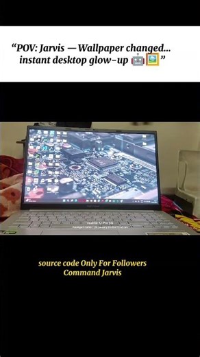 “Jarvis Changed the Wallpaper 🖼️🤖 | One Command, New Look”