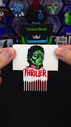 Thriller 🧟 Michael Jackson on TinkerBeat Music Box 🎶 ASMR Satisfying Music #michaeljackson #tinkerbeat #3dprinting #musicbox #thriller