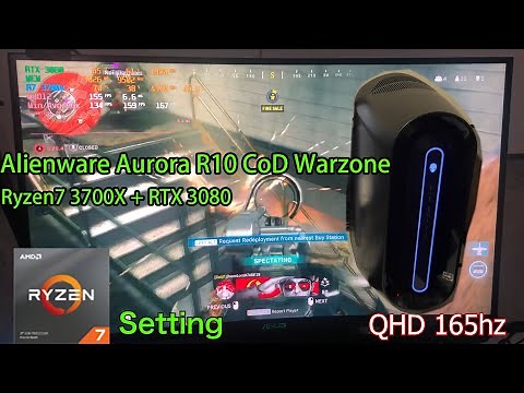 Alienware Aurora R10 CoD Warzone Ryzen7 3700x + RTX3080 + 16GB 3200mhz with QHD 165hz FPS