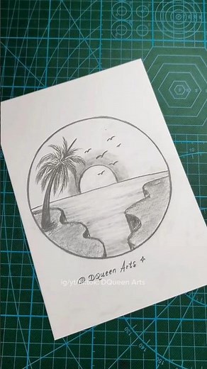 How to draw scenery using a pencil for beginners 🌄 #art #drawing #drawingtutorial #howtodraw