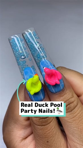 These duck pool, party nails are the look for summer 💅🦆 | Craft Factory