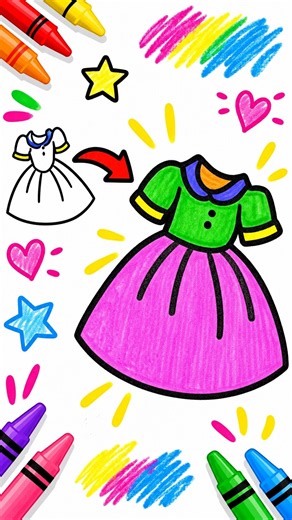 Draw and color a princess dress 👗 #coloring #sketchart #drawing #art #draw #colors #sketch