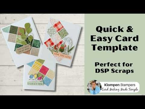 Easy Card Front Template for Scrap Paper | 10 One-Inch Square Layout