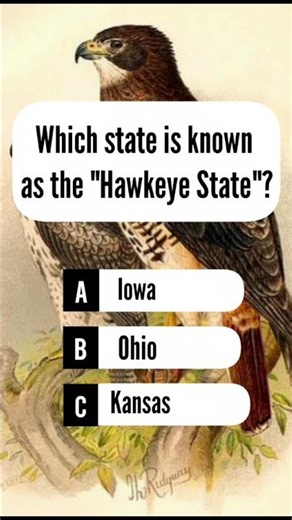 Which state is known as the "Hawkeye State"? #quiz #facts #usaquiz #shorts
