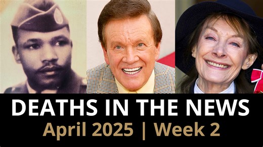 In this episode, we take a brief look at the most recent headline obituaries and touching condolences, including Tic-Tac-Dough game show host Wink Martindale, The World Famous KROQ DJ Jed the Fish, Boston Public actor Nicky Katt, Upstairs, Downstairs creator and actress Jean Marsh, Weekend at Bernie's director Ted Kotcheff, and Las Vegas casino owner Elaine Wynn. | Legacy.com
