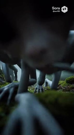 Aliens crawling through forest