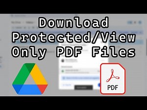How to Download Protected/ View Only PDF Files From Google Drive