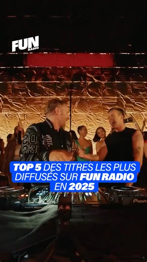 2025 touche à sa fin, il est temps de faire le classement des titres les plus diffusés cette année sur notre antenne 😍 Lequel est votre préféré ? | Fun Radio