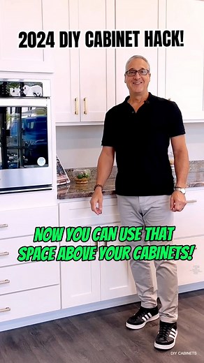 10K views · 15 reactions | 2024 Trending Cabinet Hack. Finally, you can use that space above your cabinets for more storage just by doing this! #DIY #Hack #Cabinet #kitchen #reels #viral | Interior Trend Inc. | Facebook