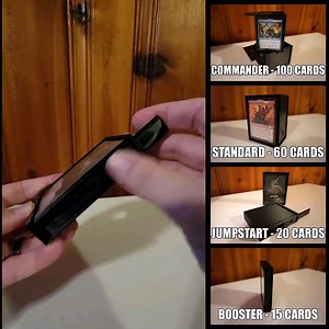 Dialed in those "fuzzy skin" settings, and learned how to make parameterized models in Fusion360. Very helpful when making MtG Deck boxes for different card amounts!