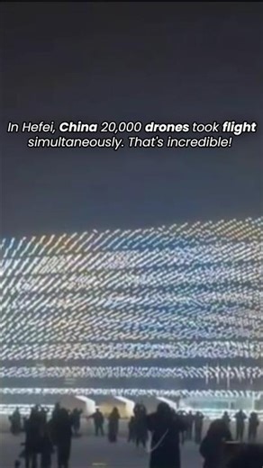 This is what 20,000 drones taking off look like ✨