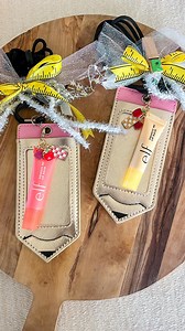 Seriously the cutest trend 💋 🔑 and the sweetest diy teacher gifts for back to school These diy lipgloss keychains are so perfect to add to the pencil badge from @walmart 🥰 they turned out even cuter than I imagined This craft would be so fun to do as a sleepover activity with tweens or date night with your besties 👯 Comment “link” to shop all the products I used for a link to the pencil badge holder ✏️ Save for inspo share with friends 🫶 #diycrafts #backtoschool #teachersofinstagram #teache