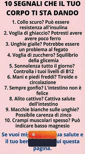 10 Segnali del Corpo che Non Dovresti Mai Ignorare ⚠️ #Salute #Benessere #ConsigliSalute