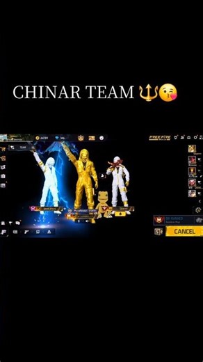 chinar team in my group ,my friend 🔱😘 #freefire