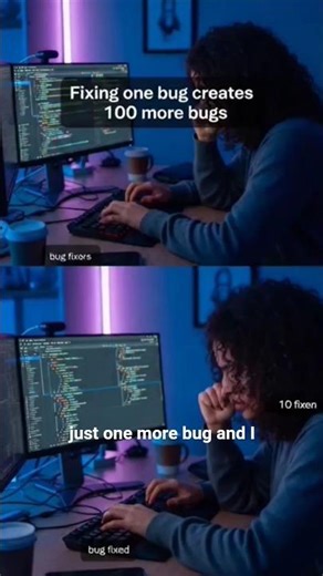 When You Fix 1 Bug & Create 10 More 💀 #techshorts #shorts #programmer #techlife
