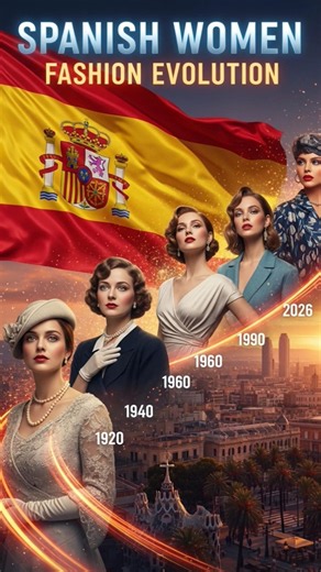 Spanish Women’s Fashion Evolution 🇪🇸 | 1920–2026 #fashion