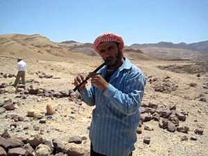 Bedouin flute in the southern Jordanian desert