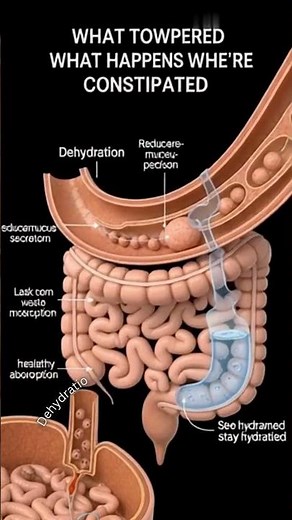 Dehydration & Constipation Explained in 3D Inside the Human Colon Animation