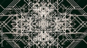 Abstract 3d stripped pattern of many crossed white lines on a black background. Animation. Beautiful changing rhombuses and figures. Stock Video