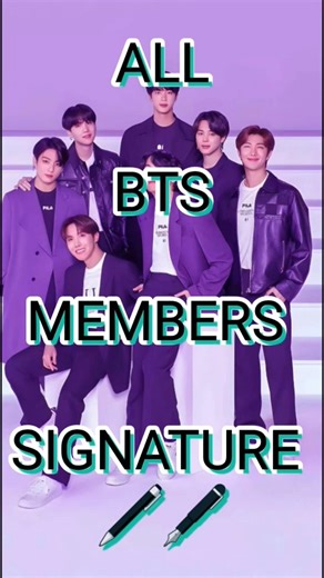 All bts members signature 🖋🖊 #bts