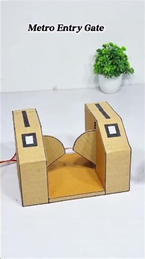 Diy metro entry gate working model cardboard