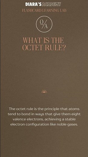 What is the Octet Rule? @Diarasacademy