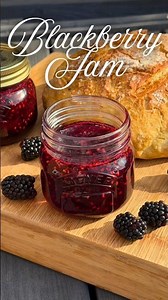 BlackBerry Jam Recipe, 3 ingredients and super cheap to make! # #fruitjam #jamrecipe #preserves