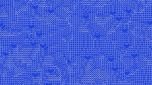 Blue heart pattern Free Stock Video Footage