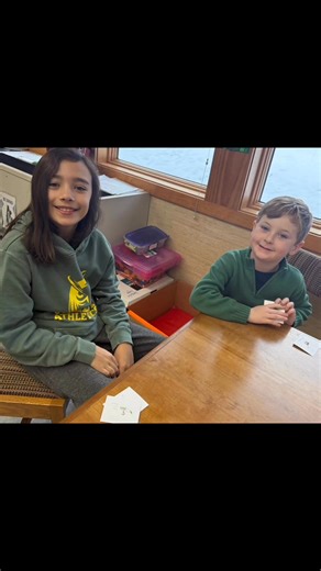 This morning, our fourth grade Bigs shared their December book reports to their Kindergarten Littles. The fourth-graders read their winter holiday themed books ahead of time as part of this month’s ELA assignment and then created a learning activity to present to our youngest students. The Littles journeyed to the Bigs’ classrooms, where the leaders of Lower School read their books aloud and guided the Kindergartners through their lesson. The Bigs were very creative with their educational assign