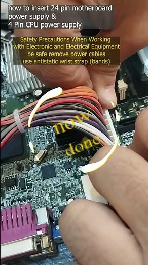how to insert 24 pin power supply connector | 4 pin power supply connector | Optipelx 330