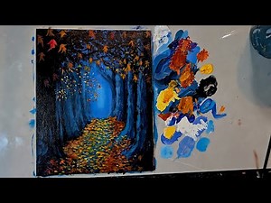 How to Paint a Glowing Autumn Forest Pathway – Easy Fall Landscape Tutorial