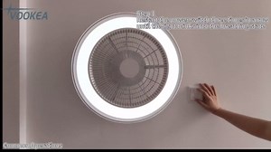 2 in 1 Wifi RGB-LED 20” Ceiling Fans with Lights and Remote, 3000-6500K Dimmable Flush Mount Smart Low Profile Ceiling Fan with Lights, Bluetooth Bladeless Fans with APP, for Bedroom, Pink