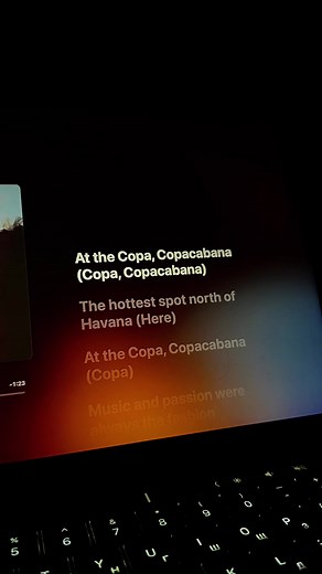 Copacabana | #lyrics #lyricsvideo #lipsync #song #applemusic | her name was lola