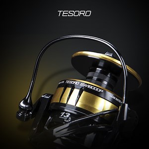THE HIGHLY ANTICIPATED TESORO IS FINALLY HERE This year, Okuma releases the new Tesoro Spinning Reels to complement the Big Game Saltwater arsenal. Okuma’s new Tesoro Spinning reels have been designed from the bottom up. Constructed with Okuma’s Alumilite body, side plate, and Cyclonic Flow Rotor construction for the ultimate in strength. With an IPX-7 full-body waterproof design, the Tesoro Spinning reels feature the ultimate in features and protection. Featuring a 12HPB 1RB corrosion-resistant