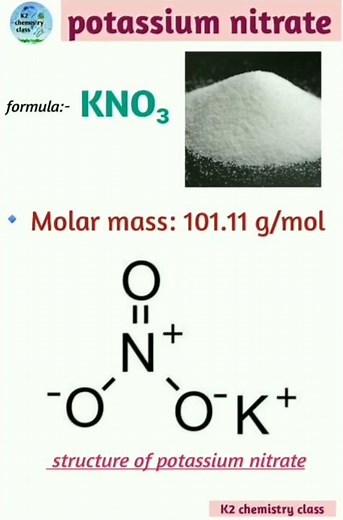 potassium nitrate (KNO₃)/formula,molar mass and structure of kno3