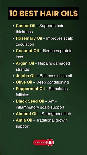 10 Best Hair Oils for Thick, Strong Hair #naturalhair #haircare #beautyhacks