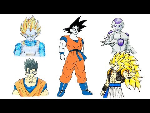 How to Draw Dragon Ball Z Characters (compilation)