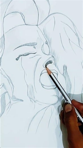 Realistic portrait #drawing #pencilportrsit #art #d2draw #sketch #pencil2d
