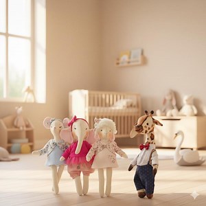 Stuffed Animal Sewing Patterns: Elephant, Giraffe, Mouse, Lamb (PDF Tutorial) - Etsy