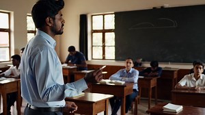 Teacher lecturing in a classroom | Premium Stock Video Footage