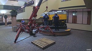 Have you ever wondered what it takes to move an approximately 8,000 lb Millennium® ROV to its new home inside our corporate headquarters in Houston? This video captures all the hard work our Morgan City, Louisiana, and Houston ROV and facilities management teams put into safely preparing the vehicle for transport and install last year. Thank you to those dedicated crews for their amazing work. Visitors to our Houston headquarters can view the ROV in our atrium. | Oceaneering